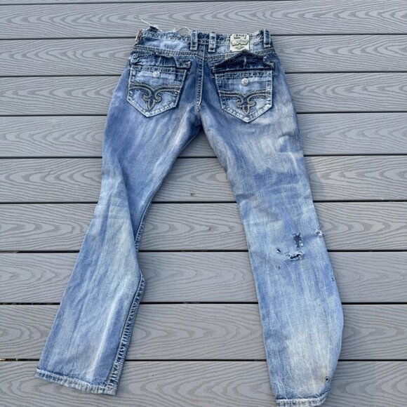 Rock Revival Gary Alt Straight Men’s Sz 33 X 33 Heavy Distressed Destroyed Look - Picture 9 of 9